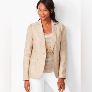 Talbots Linen Light Yellow Suit Blazer New size 10